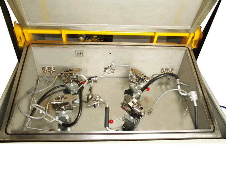 自動空調パイプの真空ボックスの気密性のためのヘリウム テスト システム装置